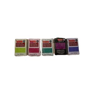 NEW Craftsmart Polymer Clay 5 Colors Bright Green, Magenta, Green, Violet, Mauve